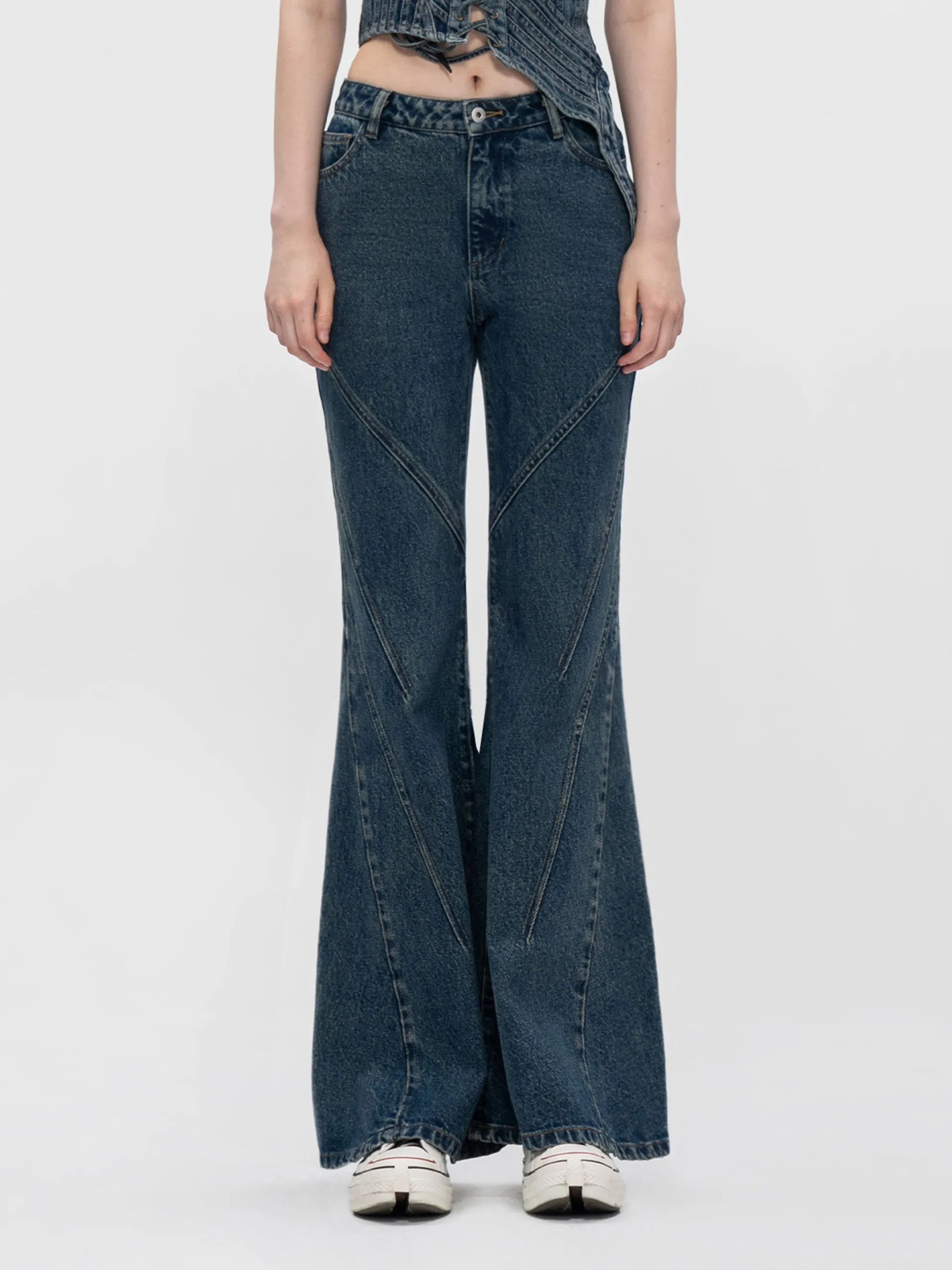 FLARED DENIM JEANS