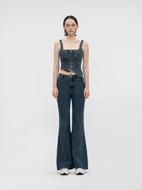 FLARED DENIM JEANS
