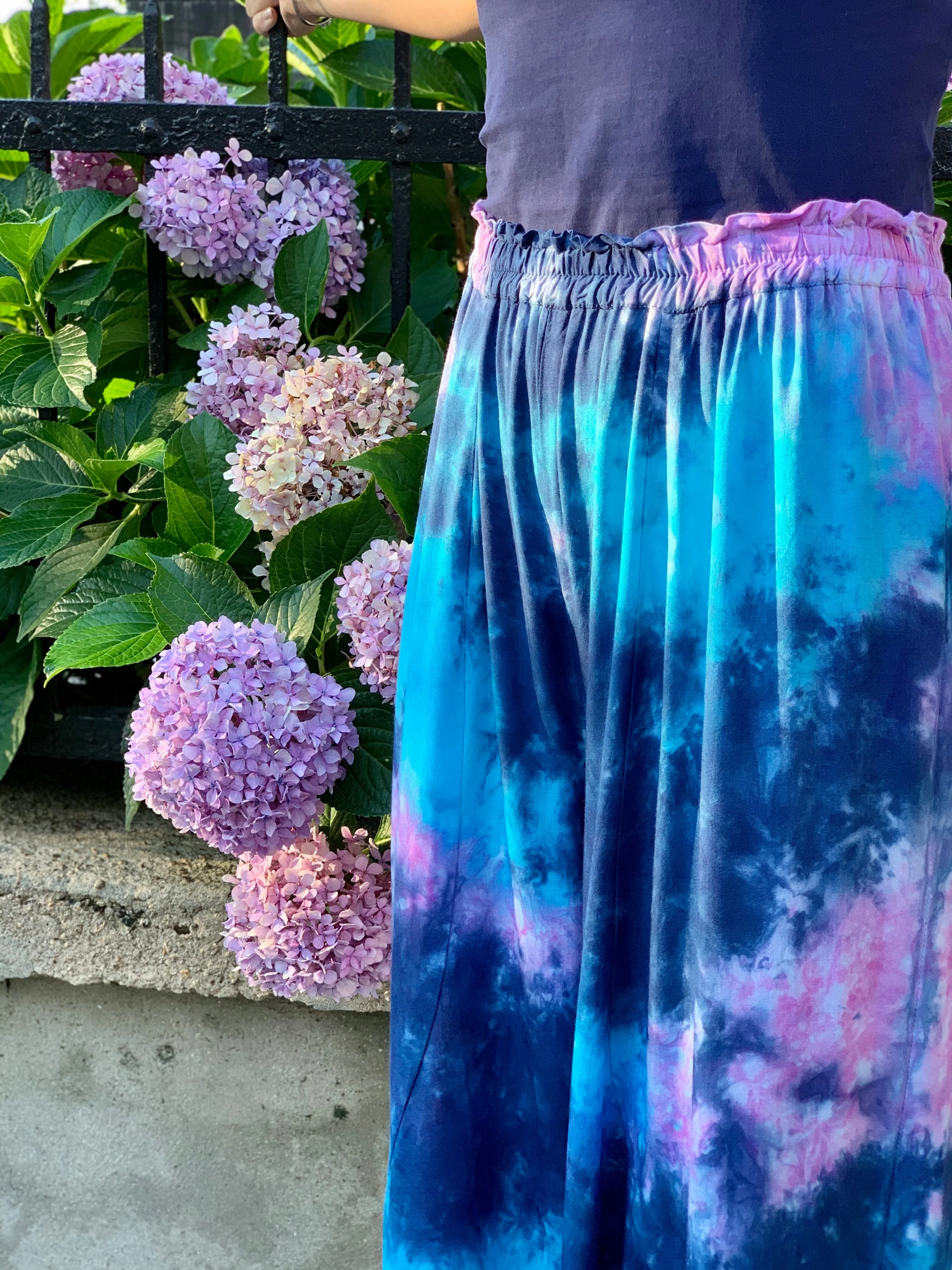 Flared ruffle pants