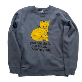Focus Cat Sweatshirt - Midnight Moon