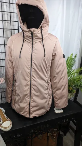 Frandsen Soft-Pink Down Filled Hooded Winter Jacket