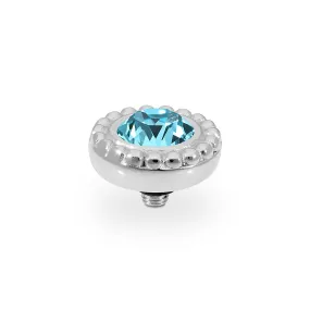 Ghiare and Light Turquoise Ring Gem Top 11mm
