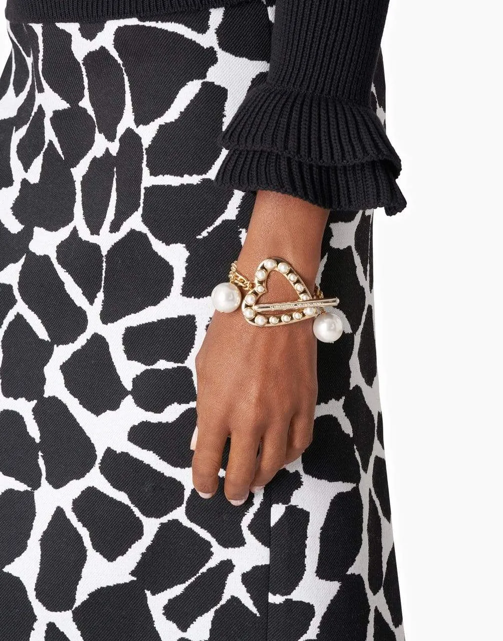 Giraffe Jacquard Pencil Skirt