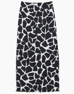 Giraffe Jacquard Pencil Skirt