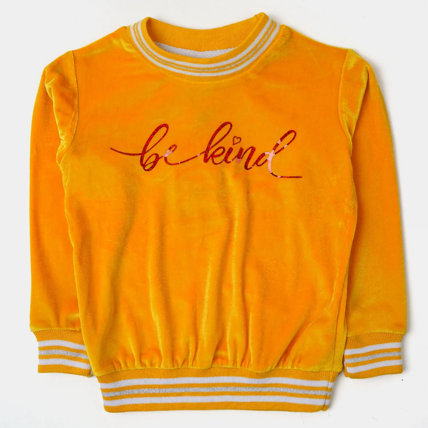 Girls Sweatshirt Be Kind - Yellow