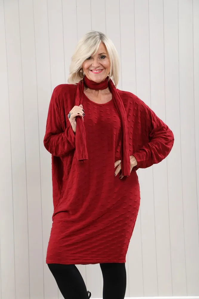 Goose Island Fine Knit Tunic & Scarf One Size Up to UK18