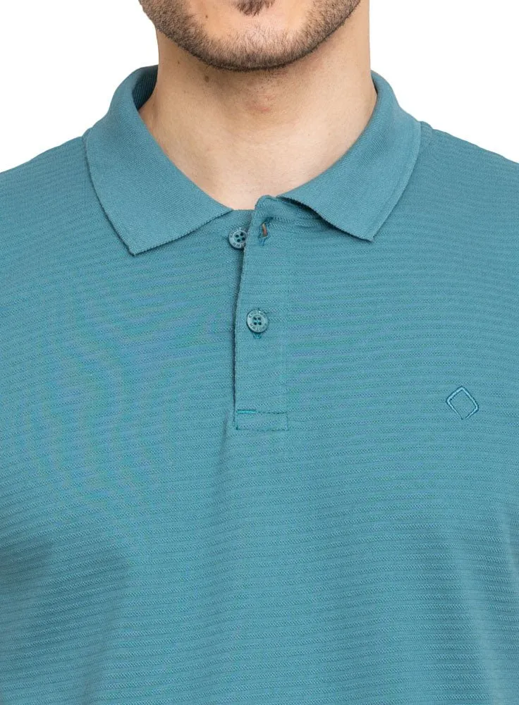 Green Olive Ribbed Polo