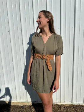 Green Shirt Dress