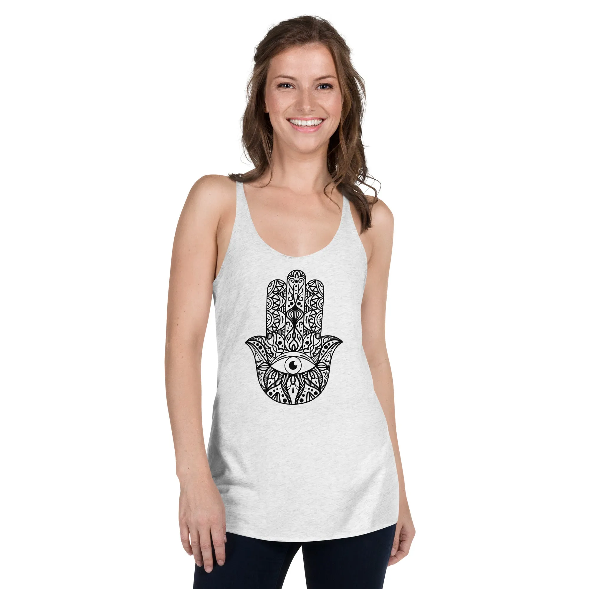 Hamsa hand yoga tank for ladies fashions