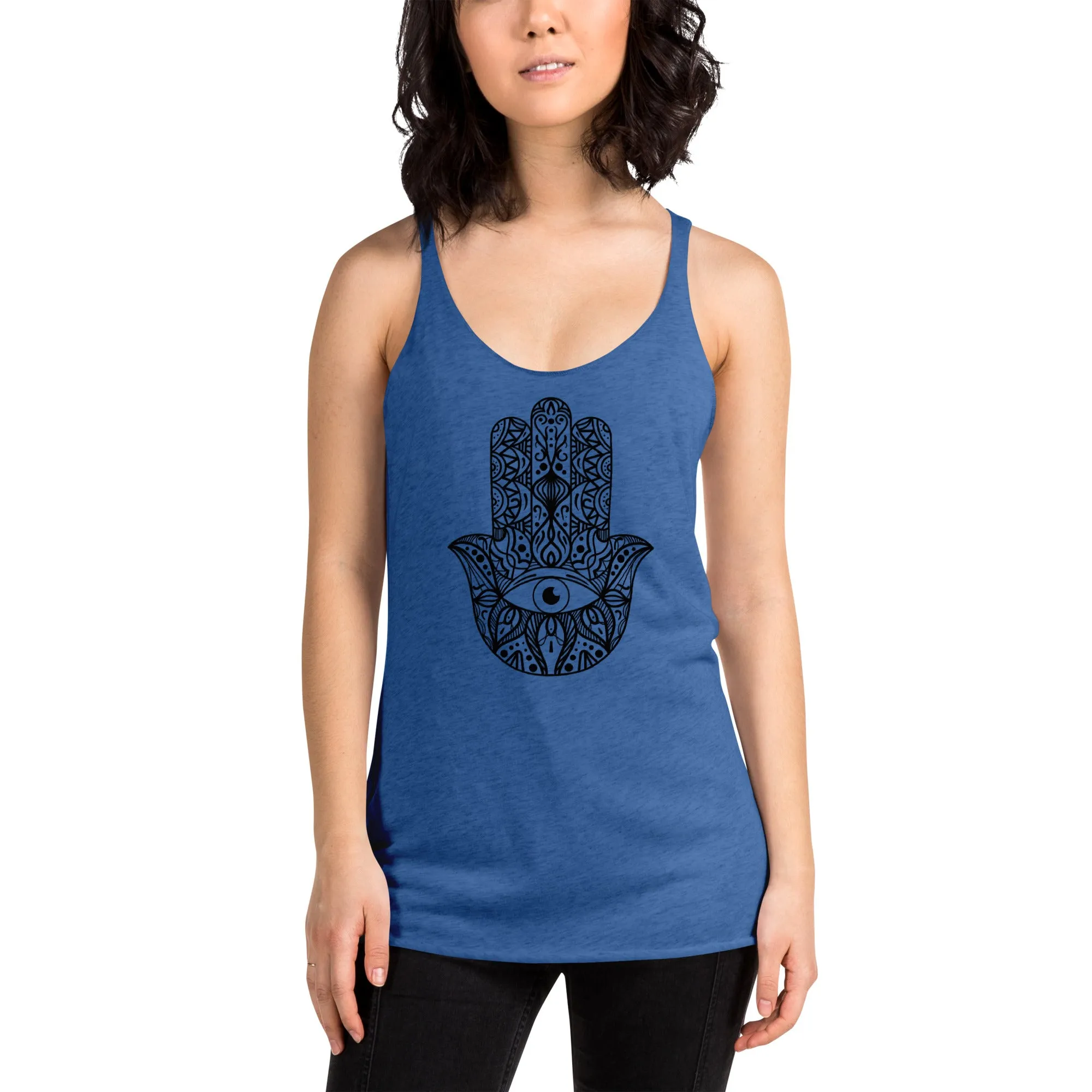 Hamsa hand yoga tank for ladies fashions