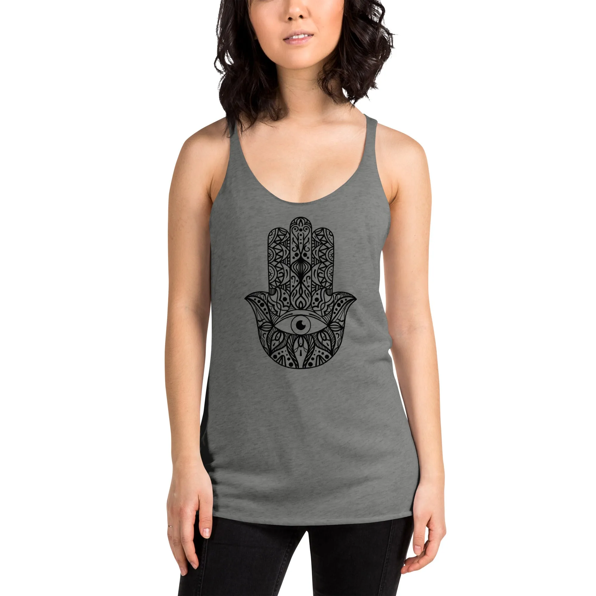 Hamsa hand yoga tank for ladies fashions
