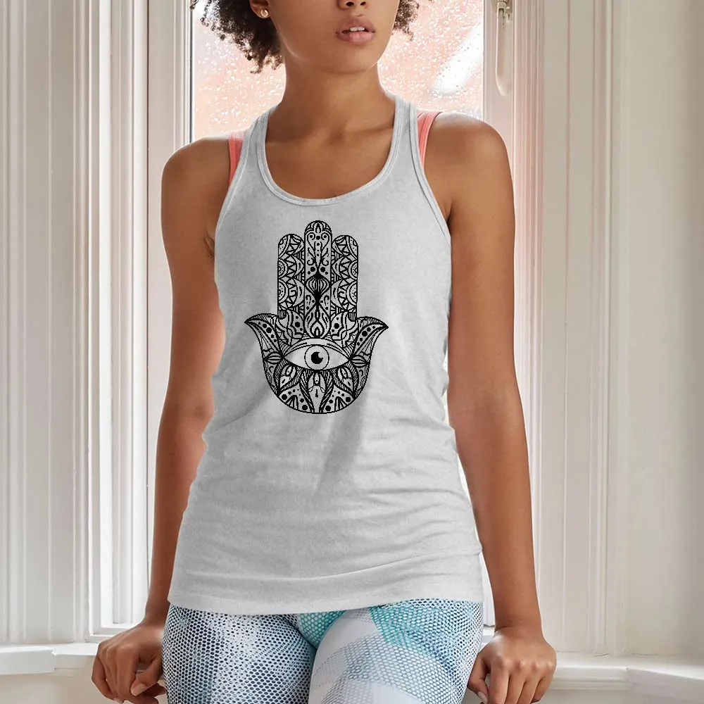 Hamsa hand yoga tank for ladies fashions