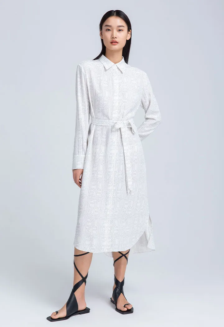 High Low Printed Shirt Dress