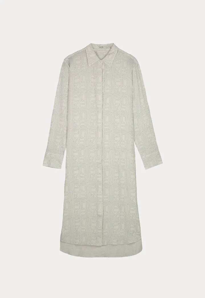 High Low Printed Shirt Dress