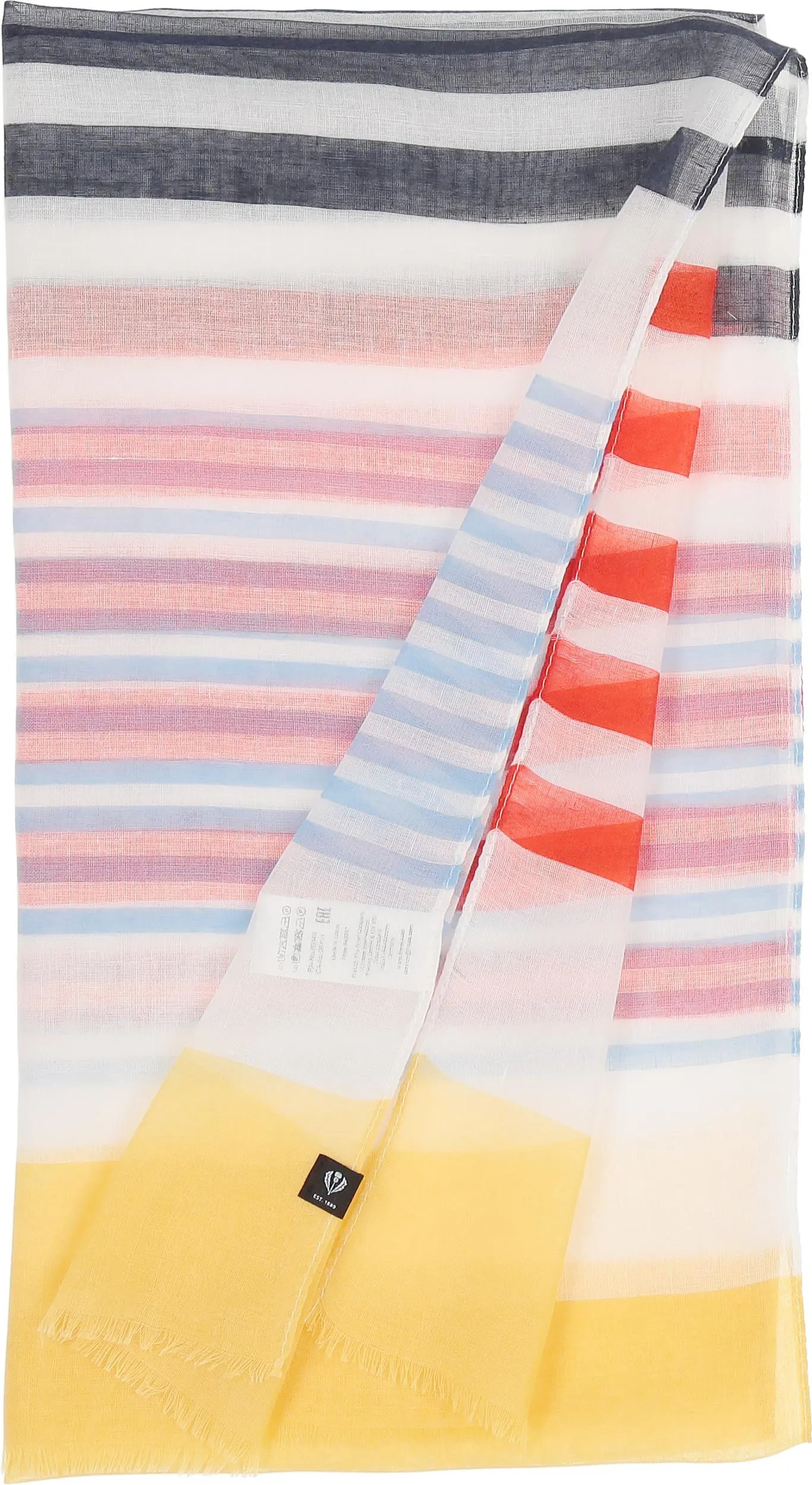 Horizontal Stripe Recycled Print Scarf