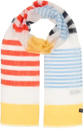 Horizontal Stripe Recycled Print Scarf