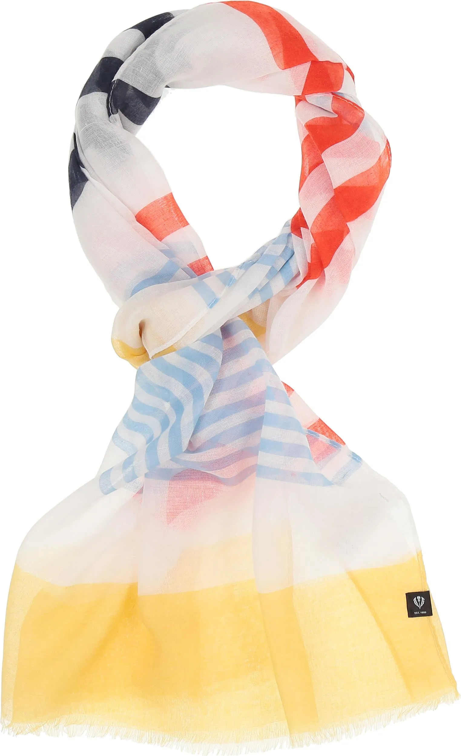 Horizontal Stripe Recycled Print Scarf