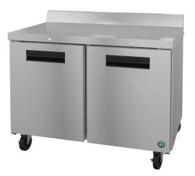 Hoshizaki WR48A-01 48" Two Door Worktop Refrigerator, Stainless Doors with Lock