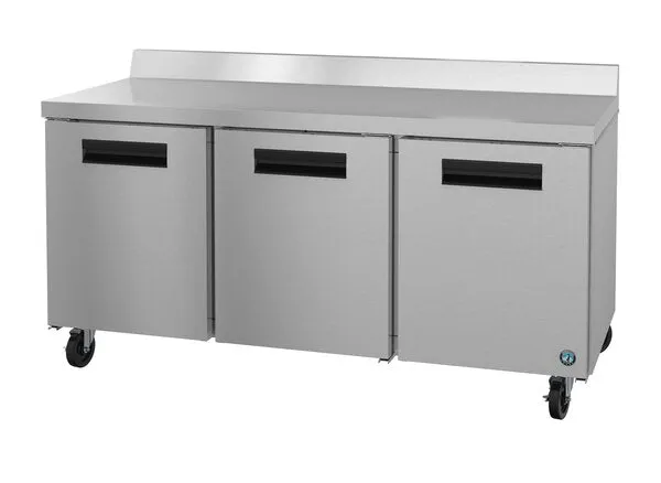 Hoshizaki WR72A 72" Three Door Worktop Refrigerator, Stainless Doors