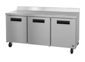 Hoshizaki WR72A 72" Three Door Worktop Refrigerator, Stainless Doors