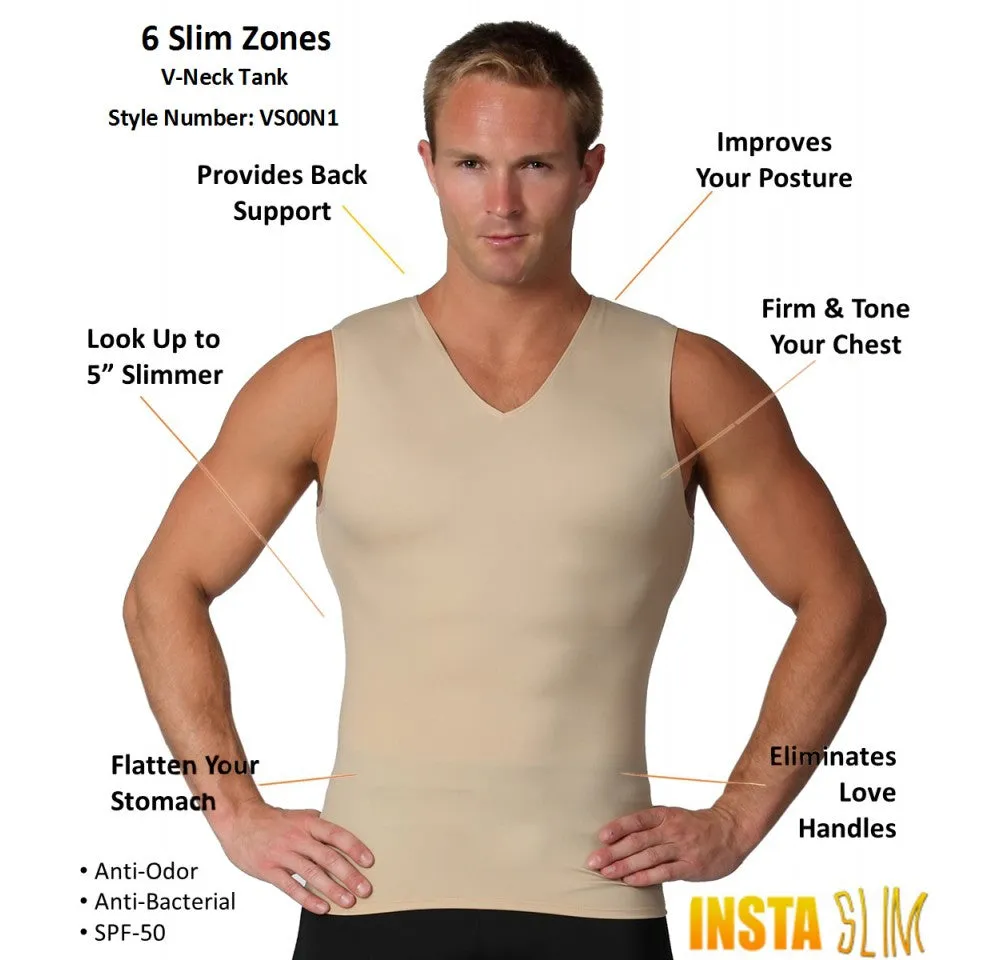 Insta Slim Compression Sleeveless V-Neck Tank VS00N1 by InstantFigure - InstaSlim - InstantRecoveryMD