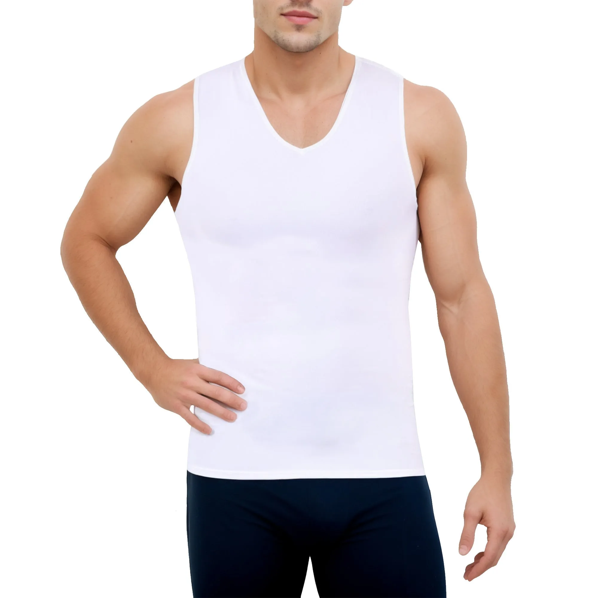 Insta Slim Compression Sleeveless V-Neck Tank VS00N1 by InstantFigure - InstaSlim - InstantRecoveryMD