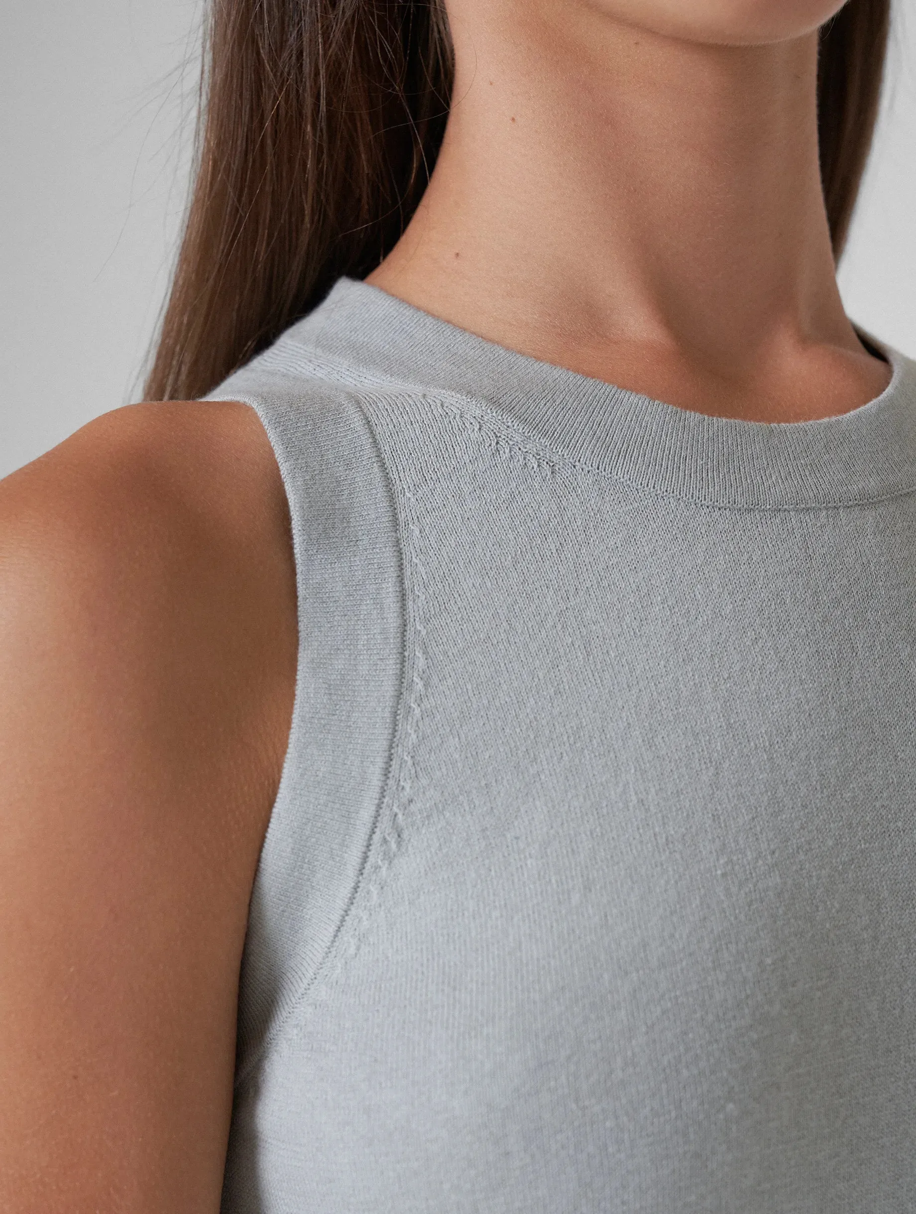 IRIS knitted tank top blue