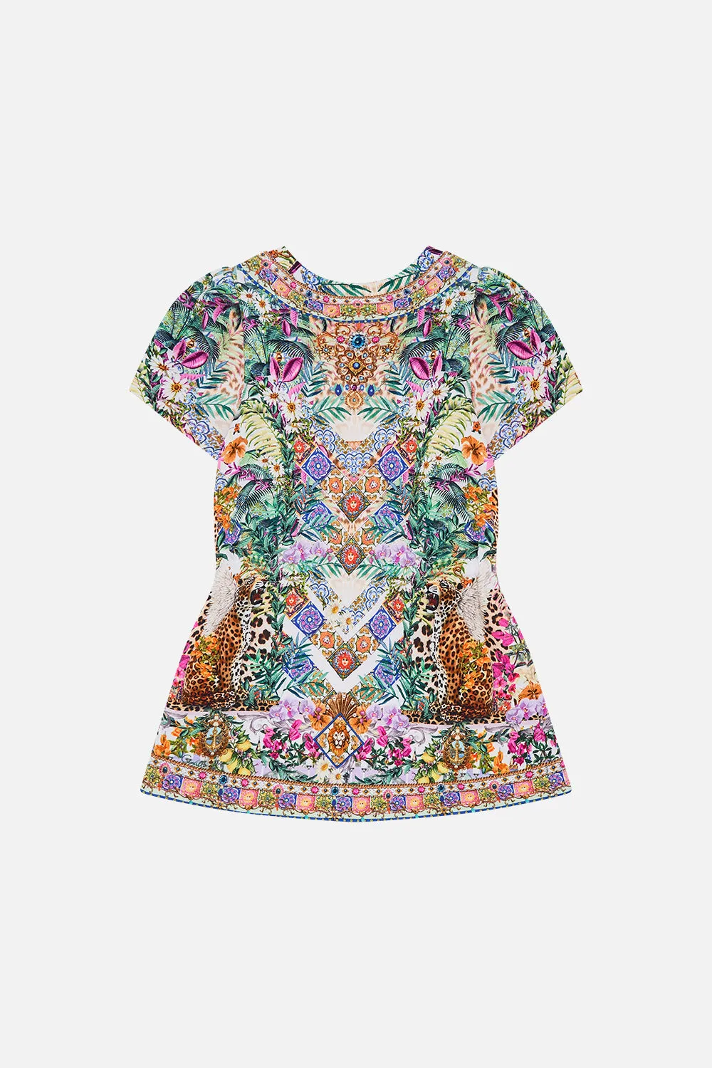 JERSEY TEE DRESS WITH ELASTICATED WAIST FLOWERS OF NEPTUNE