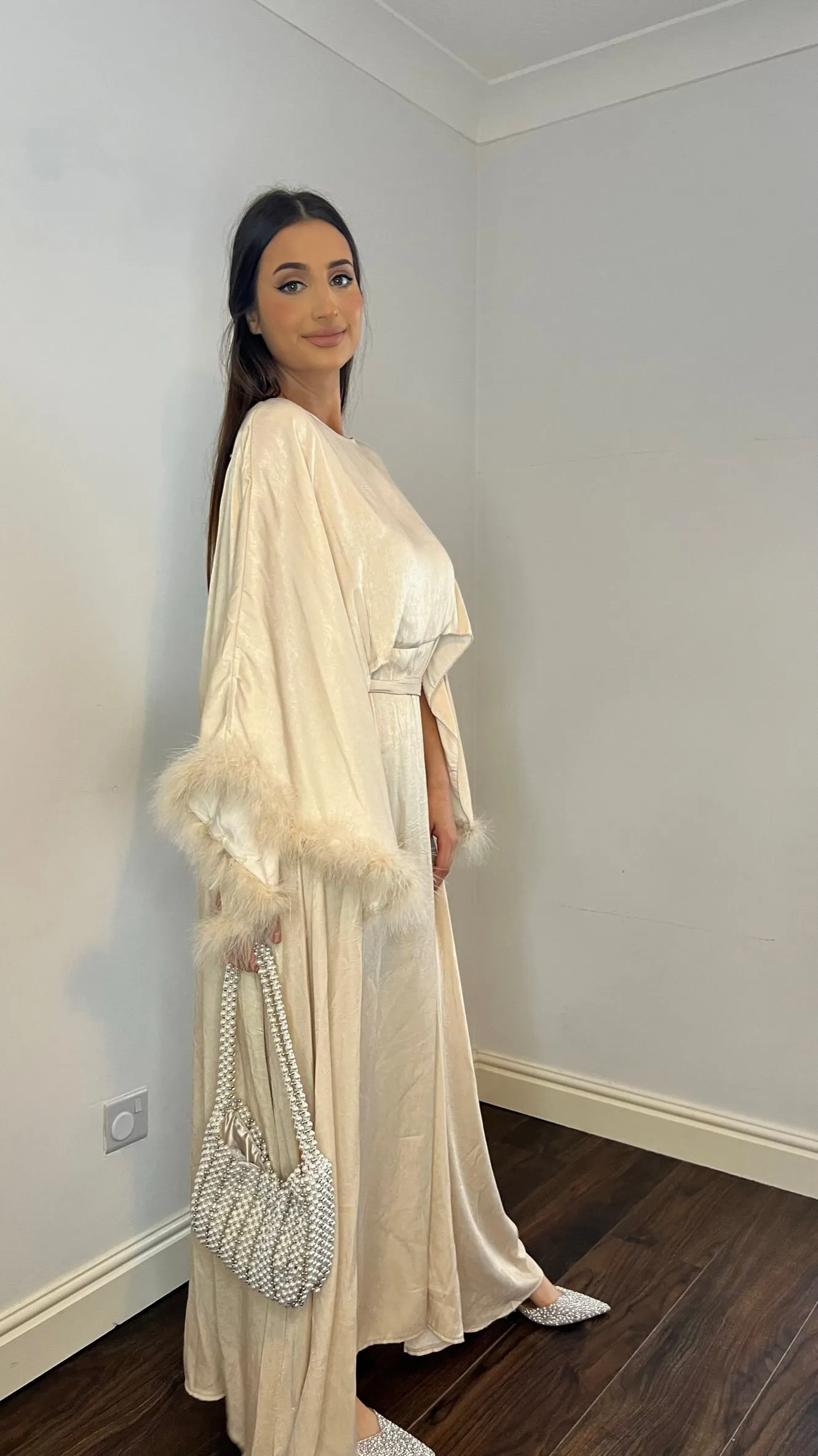 Kasheen Feather Dress - Cream