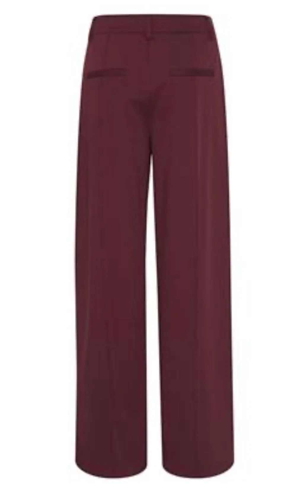 Kate Wide Leg Full Length Trouser - Port