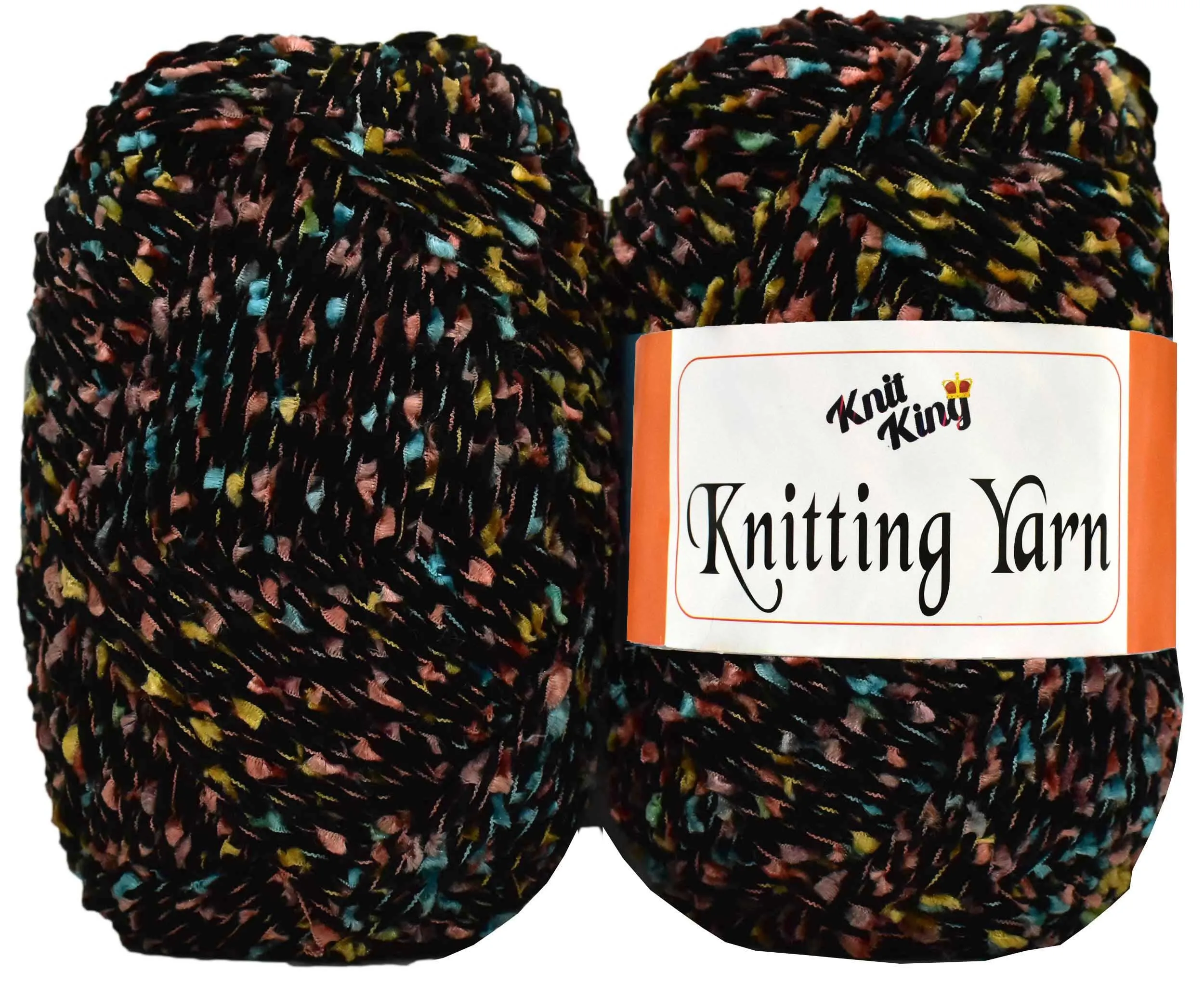 KNIT KING Yarn Mala Black 200 GMS Wool Hank Hand Knitting Wool/Art Craft Soft Fingering Crochet Hook Yarn, Needle Knitting Yarn Thread Dyed-BB Art-ADAD