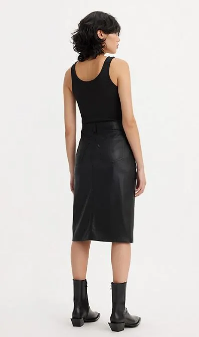 LEVI'S Faux Leather Pencil Skirt