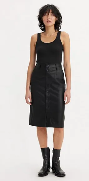 LEVI'S Faux Leather Pencil Skirt