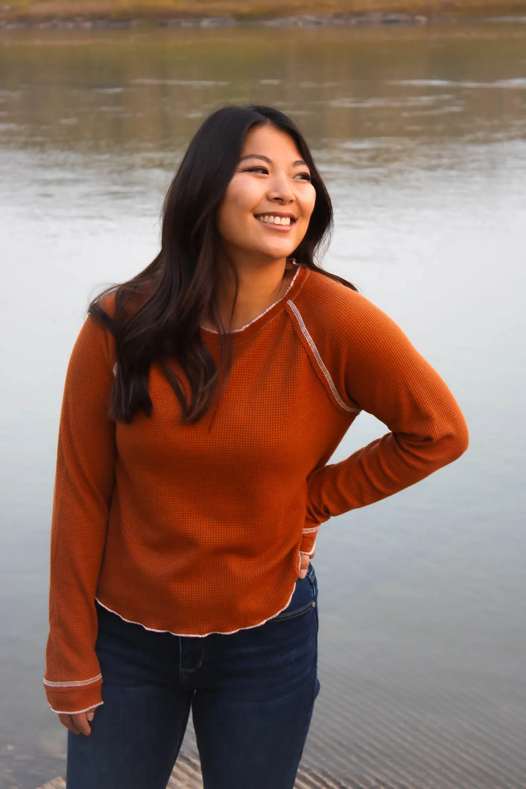 Lima Contrast Seam Detail Top