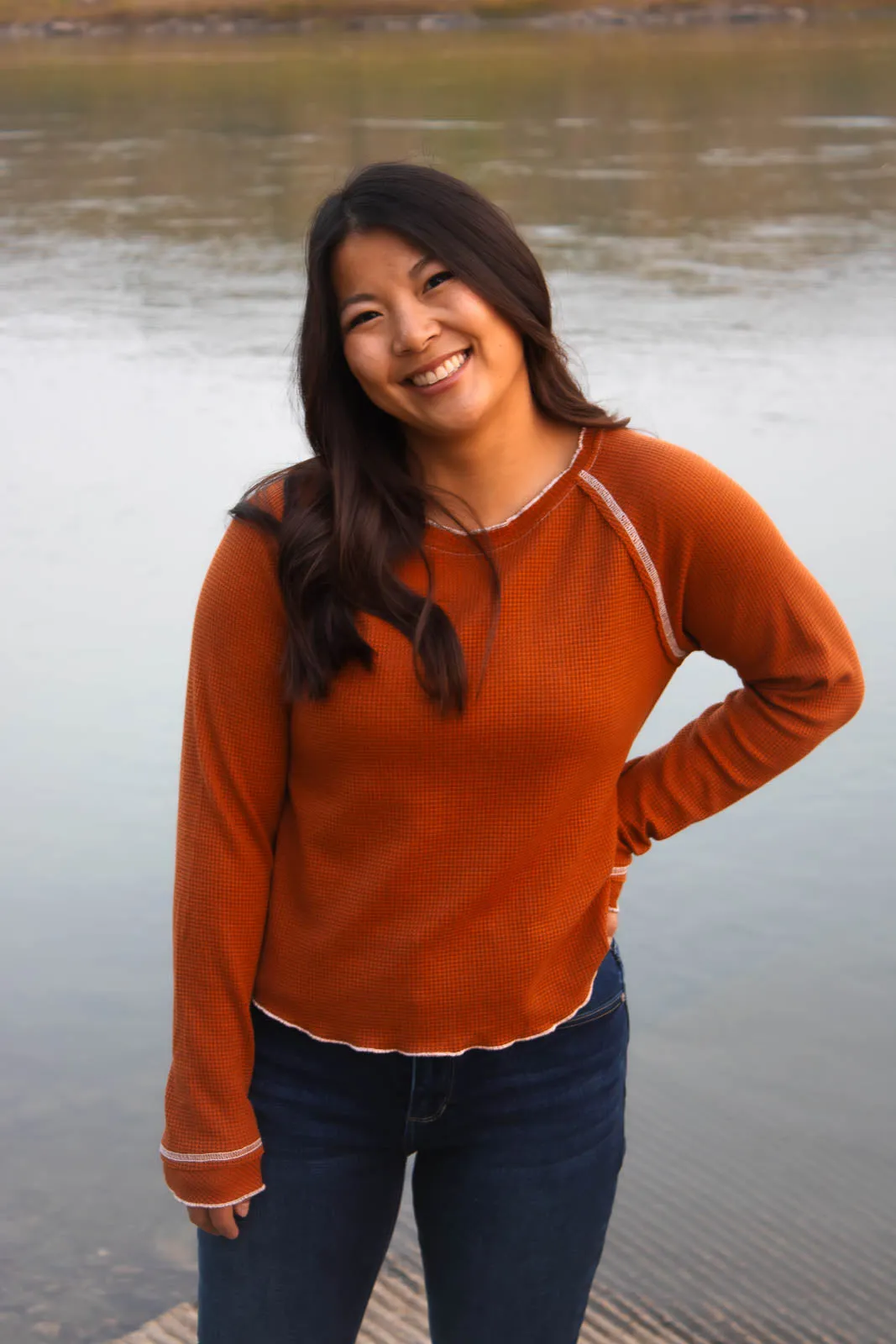 Lima Contrast Seam Detail Top