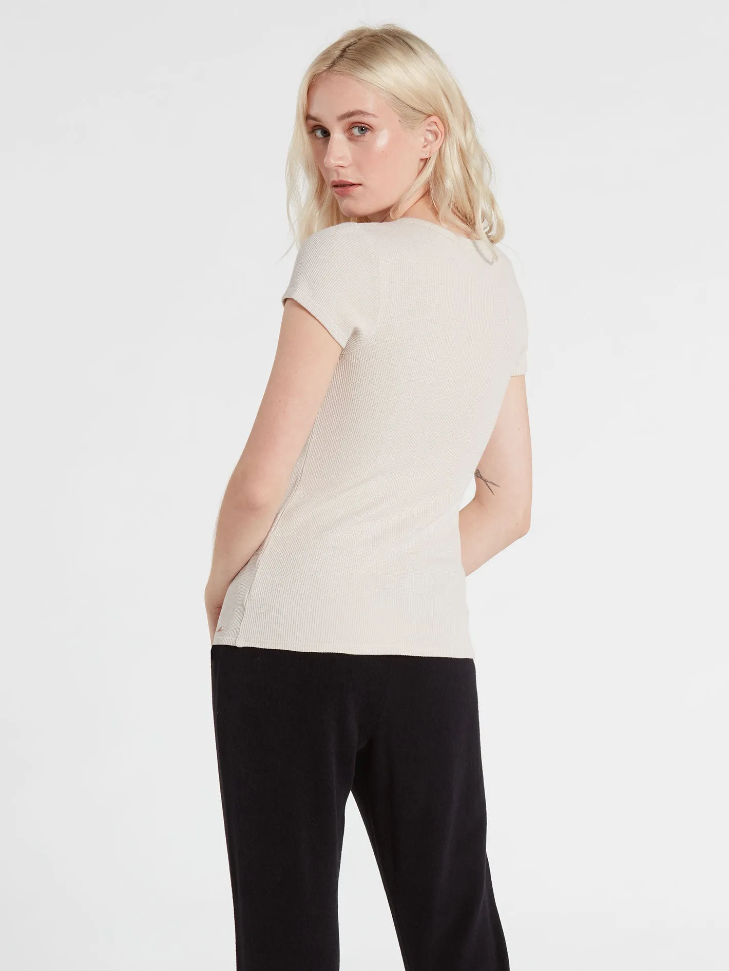 Lived In Lounge Thermal Short Sleeve Tee - Bone