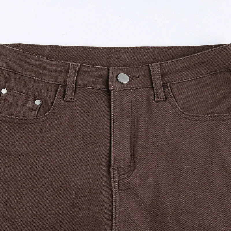 Long High Waist Streetwear Jeans