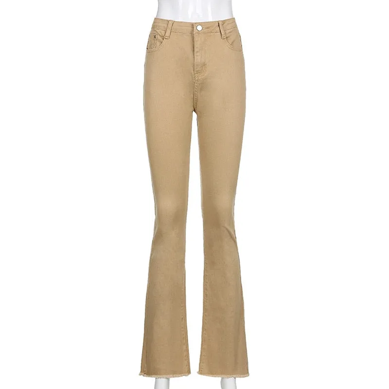 Long High Waist Streetwear Jeans