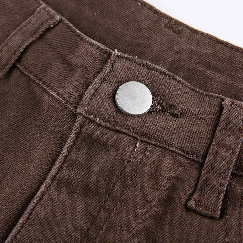 Long High Waist Streetwear Jeans