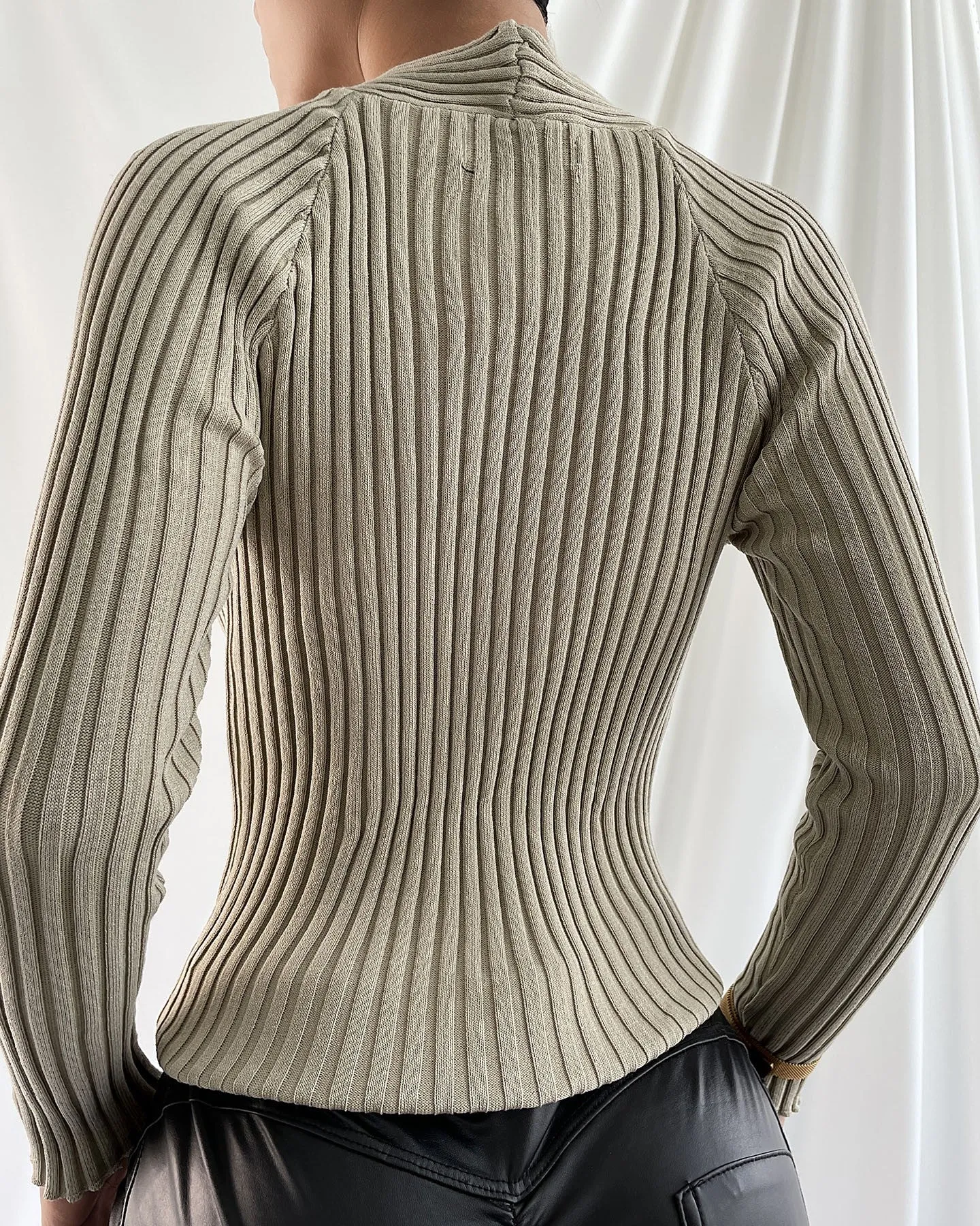 Long Sleeve Cutout Wrap Knit Top