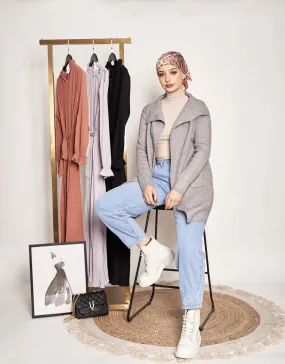 Long Wool Tie Cardigan
