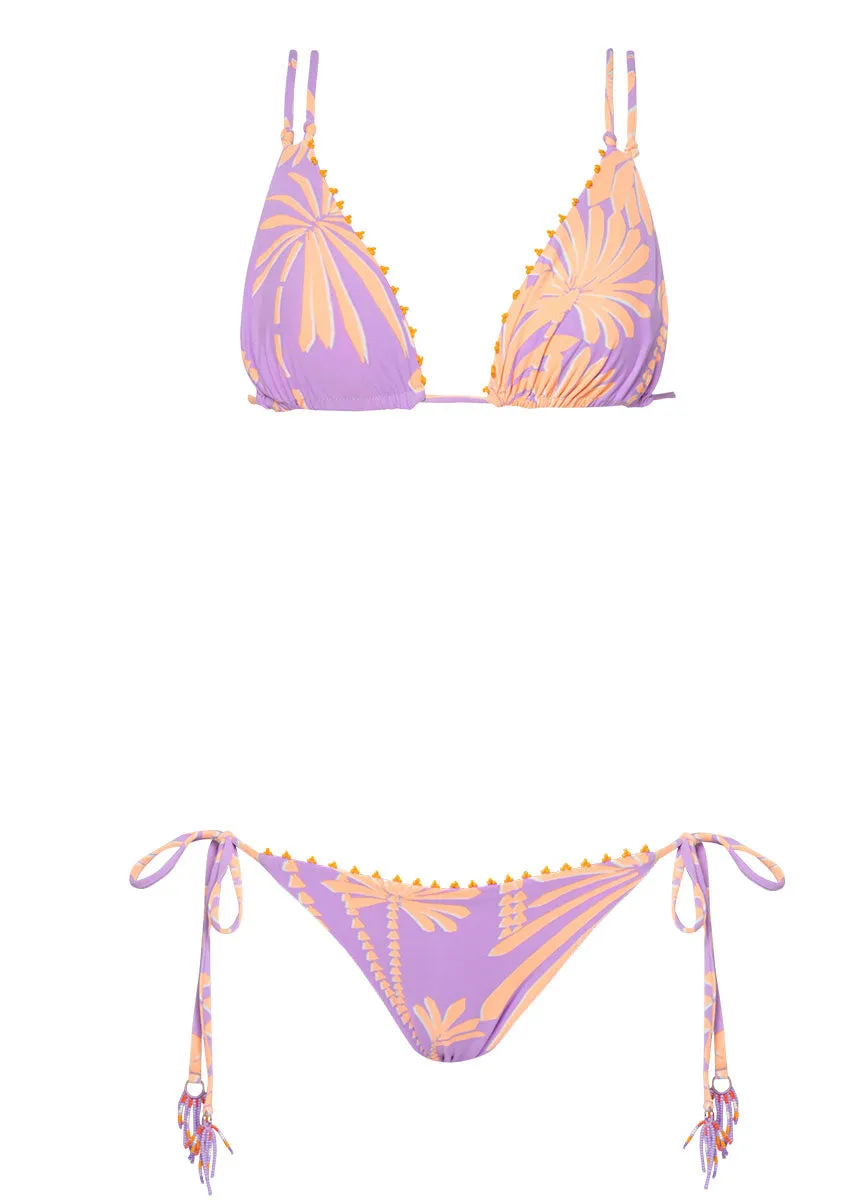 Maaji Lilac Ferns Brenda Sliding Triangle Bikini Top