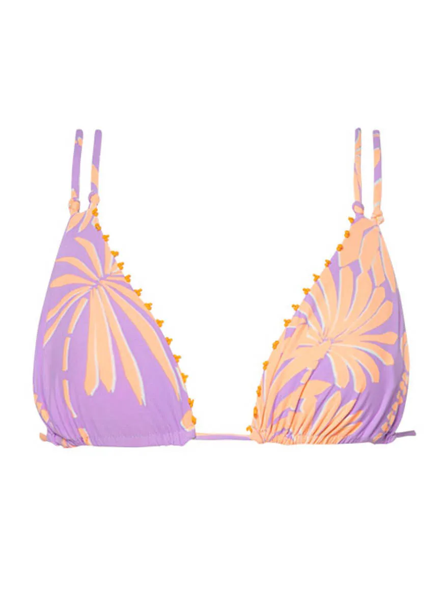 Maaji Lilac Ferns Brenda Sliding Triangle Bikini Top