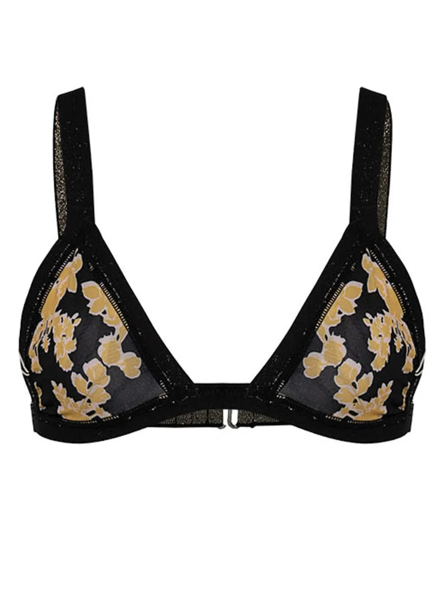 Maaji Lush Feather Raquel Fixed Triangle Bikini Top