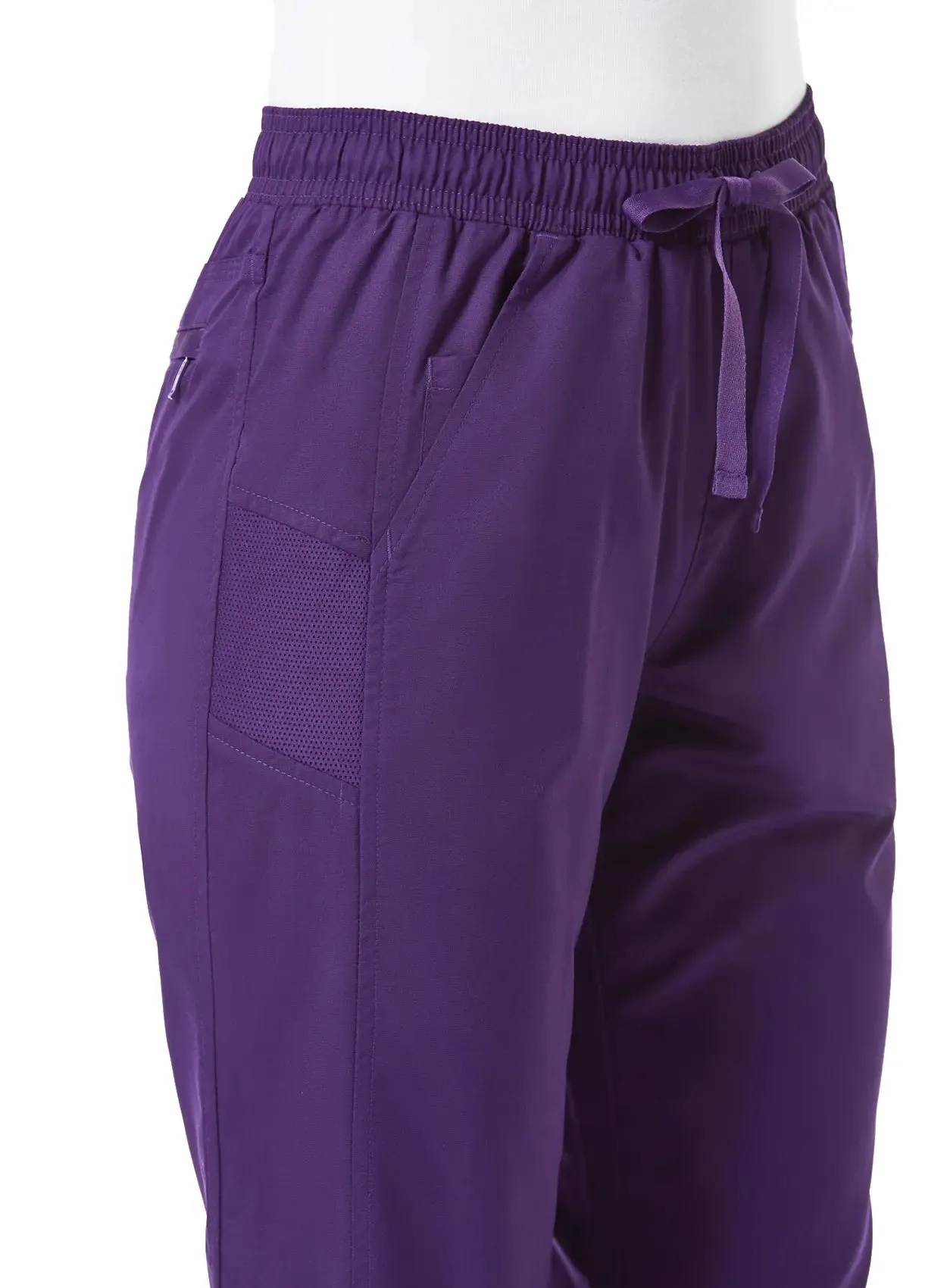 Maevn Women's Sporty Mesh Panel Scrub Pant