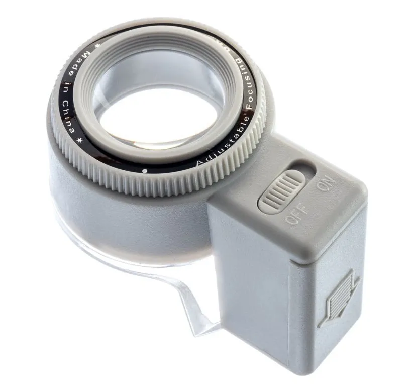 Magnifier - 8x Illuminated Adjustable Stand Magnifier With Scale