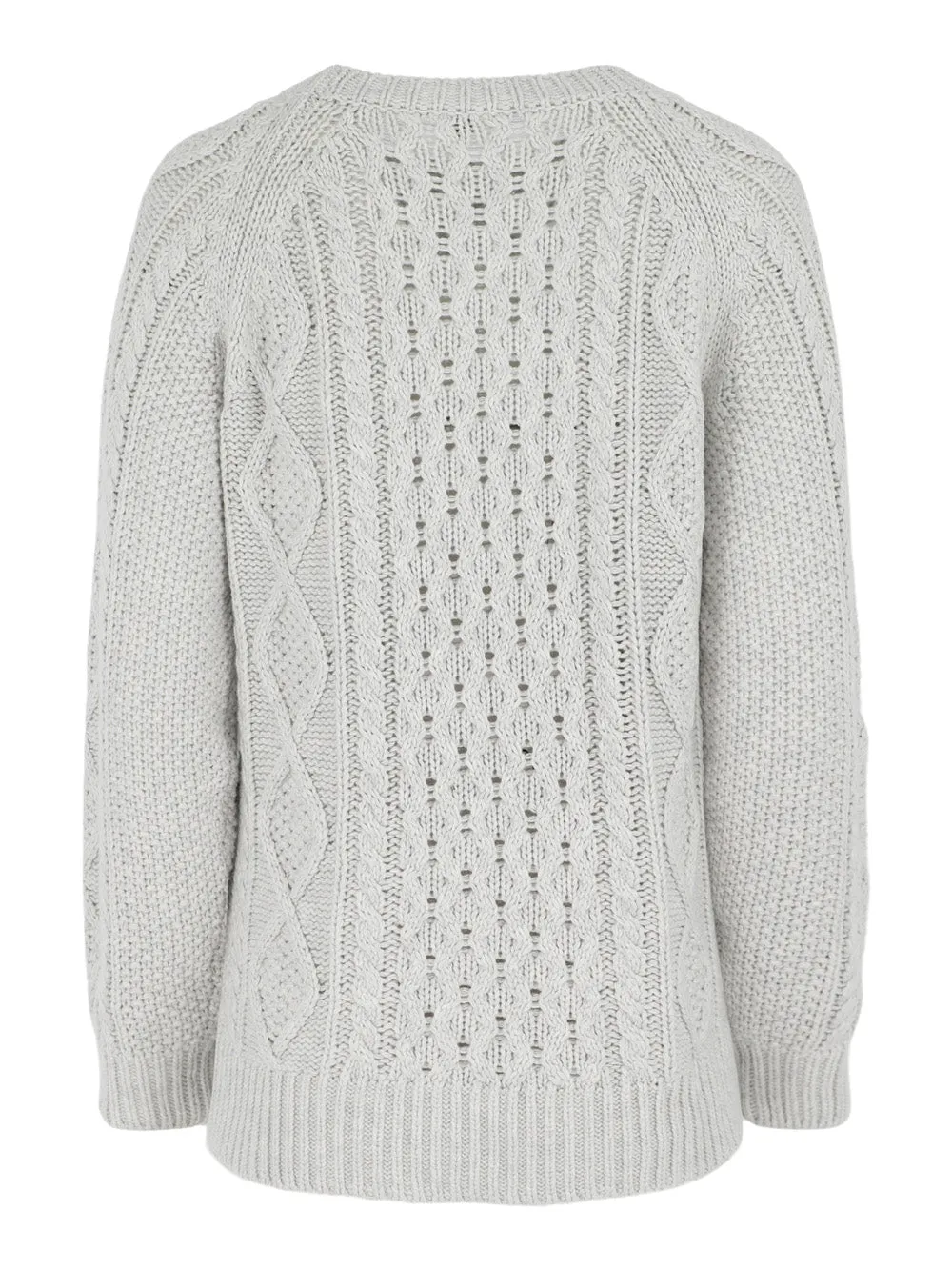 Margaret O'Leary Deidre Cable Pullover in Cloud