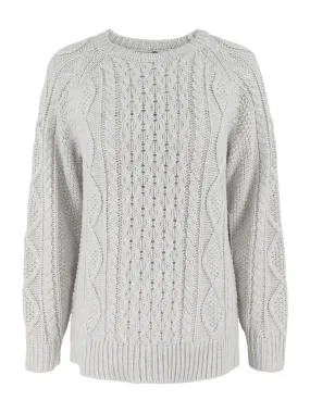 Margaret O'Leary Deidre Cable Pullover in Cloud