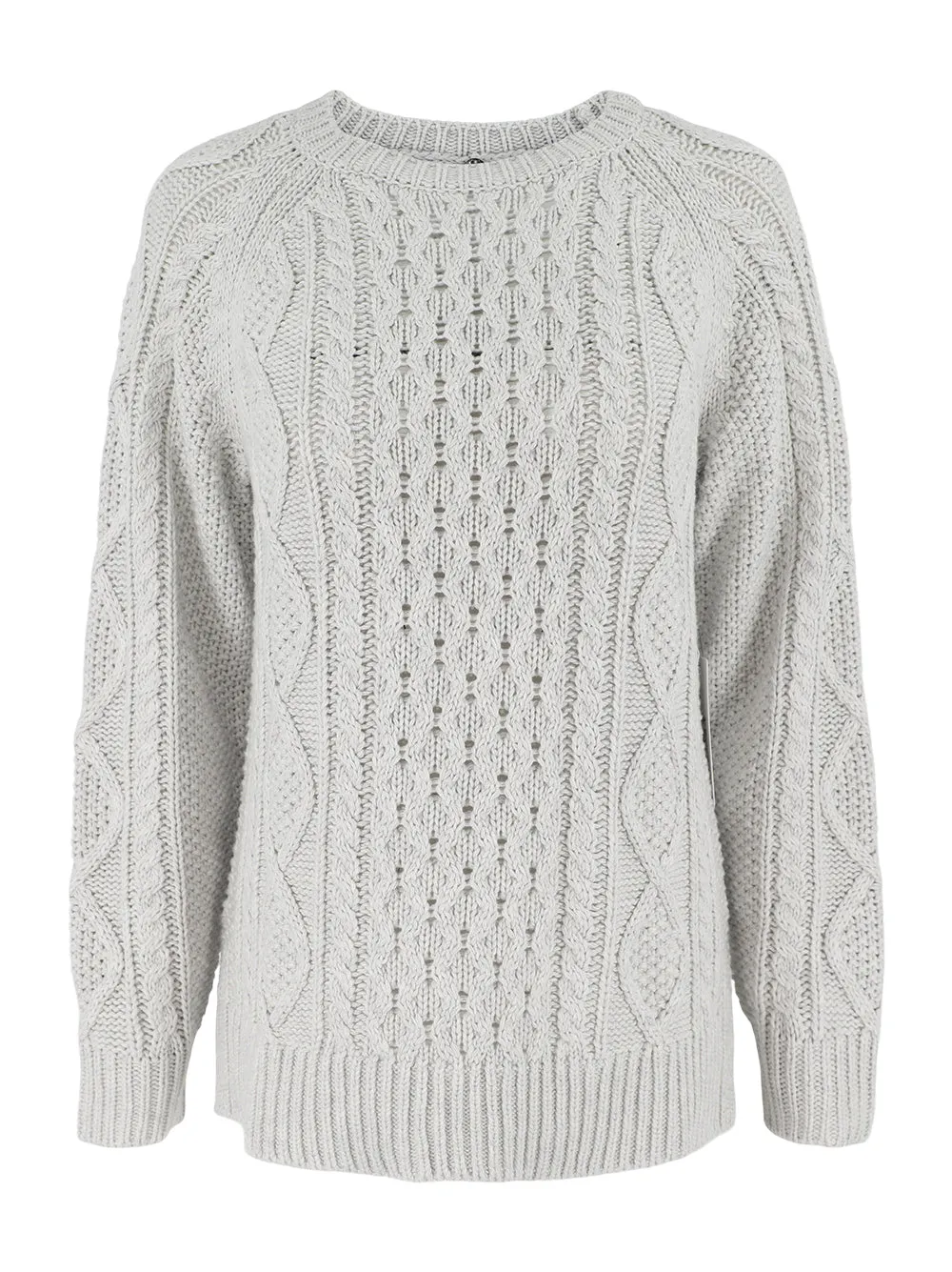 Margaret O'Leary Deidre Cable Pullover in Cloud