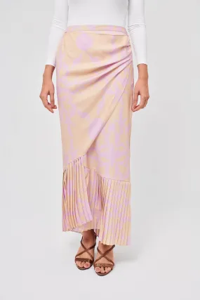 Maria Nude Pleated Skirt